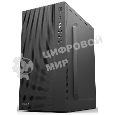 Компьютерный корпус CBR PCC-MATX-MX08-WPSU mATX Minitower MX08, без БП, 2*USB 2.0, HD Audio+Mic, черный