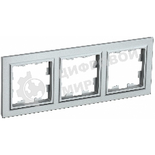 Рамка 3-местная IEK BRITE РУ-3-БрА (BR-M32-K47) алюминий