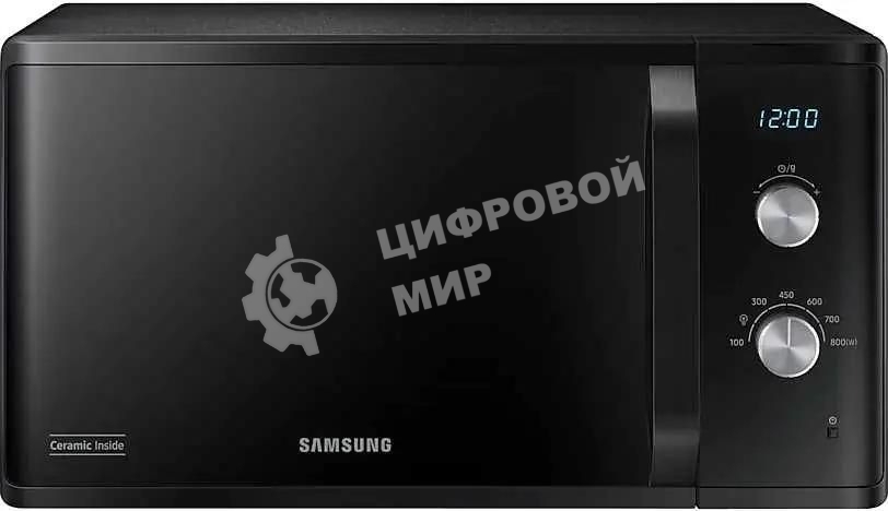 Микроволновая печь Samsung MS23K3614AK черный, 23 л, 800 Вт, переключатели - поворотный механизм