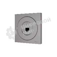 Розетка компьютерная СП OSEN RJ45 кат.6 механизм серый матовый LEZARD 743-7488-140