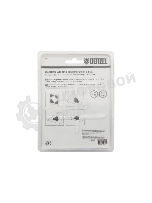 Набор из 4 магнитных фиксаторов для сварочных работ Denzel