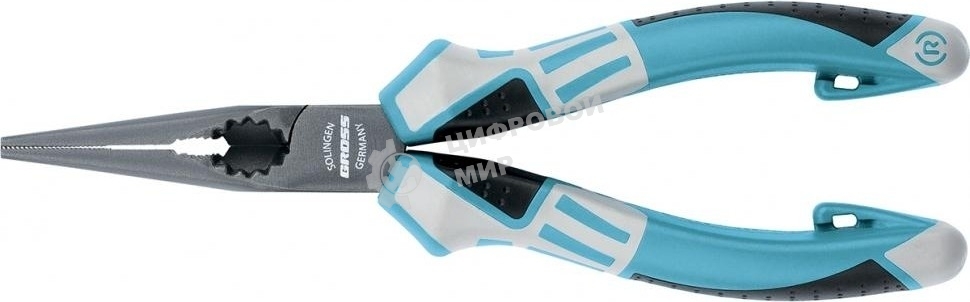 Длинногубцы прямые Gross 17170 170 мм, трехкомпонентные рукоятки