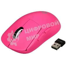 Мышь беспроводная Logitech G PRO X Superlight 2 розовый, 32000 dpi, радиоканал, USB, кнопки - 5