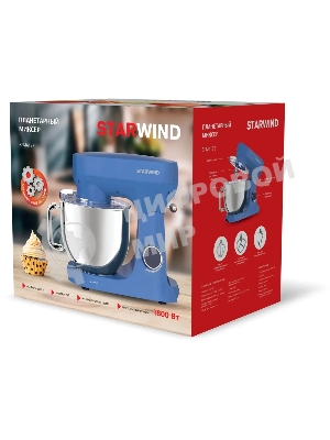 Миксер планетарный Starwind SPM4172 1800 Вт, васильковый