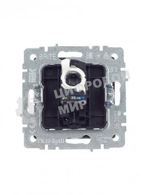 Розетка компьютерная IEK BRITE РК10-БрШ RJ45 кат.5E шампань