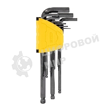 Набор шестигранных ключей с шаром удлиненных Deli DL232209H 9 шт Материал CR-V. Спецификация: 1,5,2,2,5,3,4,5,6,8,10мм, пластиковый держатель