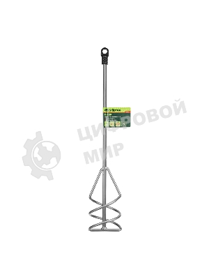 Миксер Сибртех для строительных смесей, 80х9х400 мм, шестигранный хвостовик