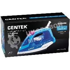 Утюг Centek CT-2348 синий/белый, 1600 Вт, 20 г/мин, 80 г/мин, 200 мл