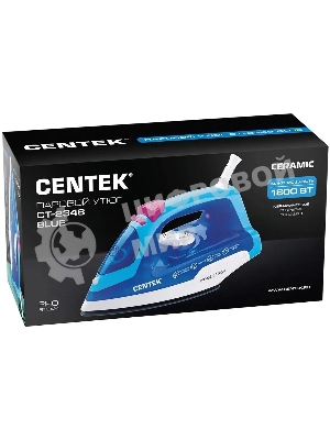 Утюг Centek CT-2348 синий/белый, 1600 Вт, 20 г/мин, 80 г/мин, 200 мл