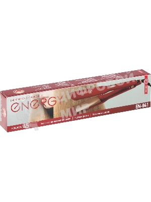 Выпрямитель для волос Energy EN-841 красный/золотистый, 39 мм, 200 °C, 1 режим