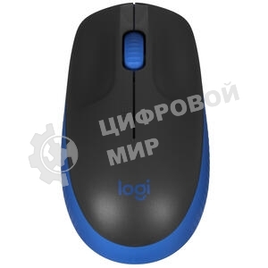 Мышь беспроводная Logitech M190 черный/синий, 1000 dpi, радиоканал, USB, кнопки - 3