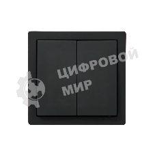 Выключатель 2-клав. LETO черный бархат LEZARD 752-4200-101