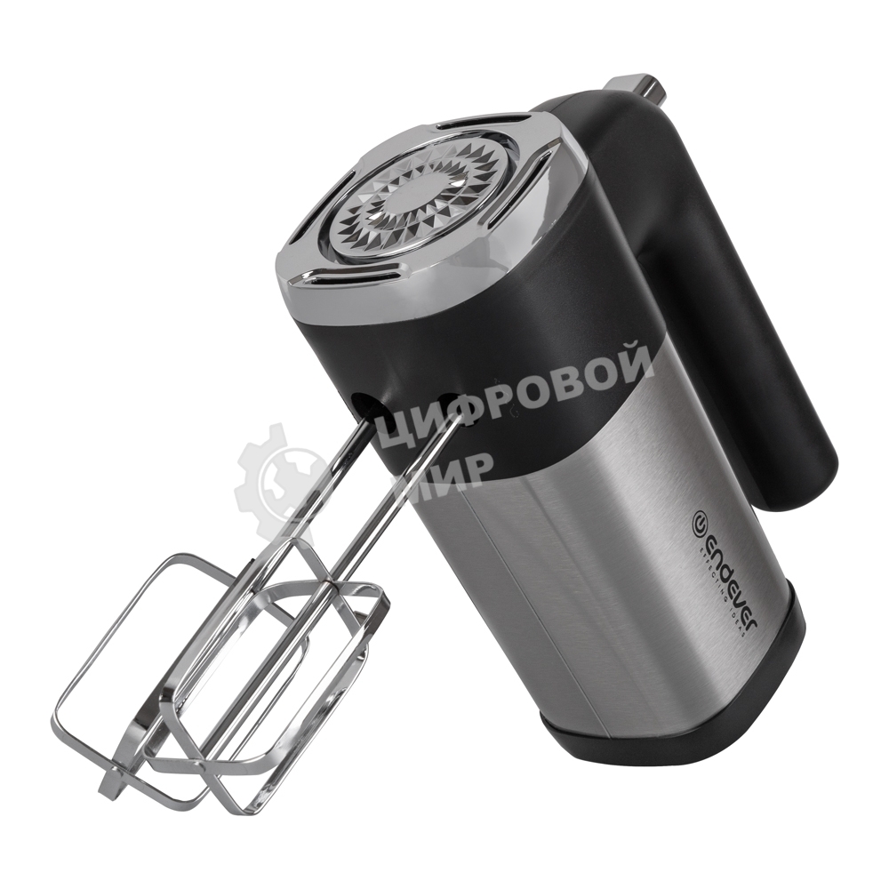 Миксер ручной Endever Sigma-08 черный/стальной, 500 Вт, 2 насадки, 5 скоростей