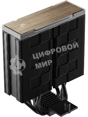 Кулер для процессора DEEPCOOL AK400 G2 LGA1851/1700/1200/115X/AM5/AM4 (12шт/кор, TDP 220W, PWM, Fan 120мм, 4 тепл. Трубки, Wood-grain top cover, черный) RET (R-AK400G2-BKNNMN-GJD)