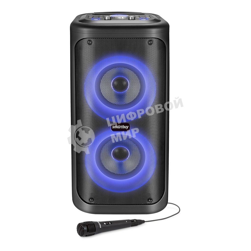 Акустическая система 2.1 Smartbuy MY DISCO, 50Вт, Bluetooth, MP3, FM, RGb подсветка Диско, микрофон
