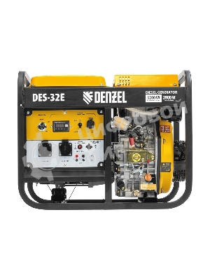 Электрогенератор дизельный Denzel DES-32E, 3.2 кВт, 110 дБ, 78.9 кг