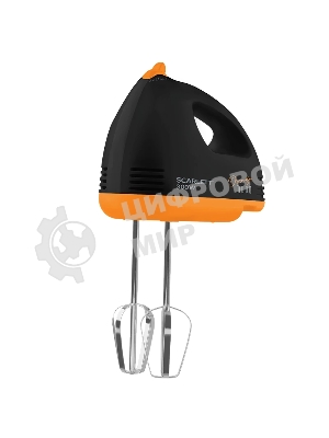 Миксер ручной Scarlett SC-HM40S20 300 Вт, черный/оранжевый