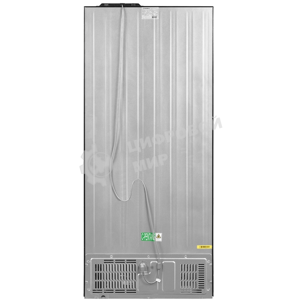 Холодильник Maunfeld MFF183NFBE черный трехкамерный инвертор 270/135л морозилка снизу, Total NoFrost, Side by Side