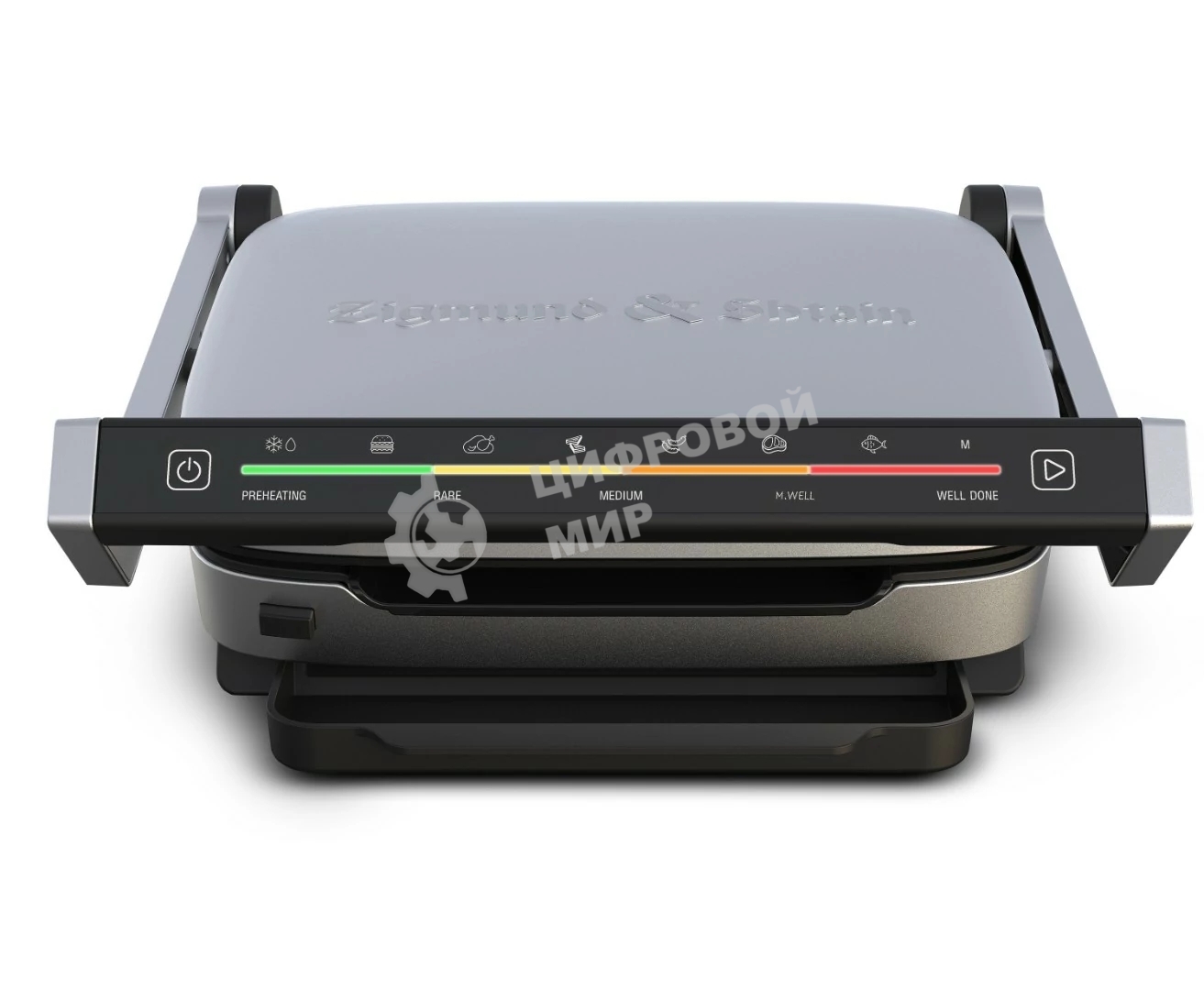 Гриль электрический Zigmund & Shtain ZEG-930 стальной/черный, 2000 Вт