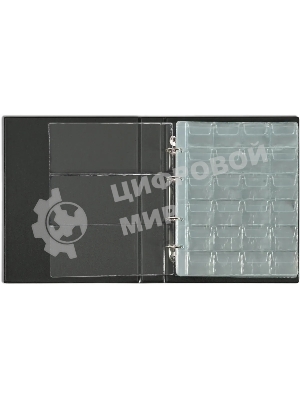 Папка на 4-х кольцах Silwerhof Кляссер верт. ПВХ 0.6мм, коричневый