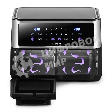 Аэрогриль Kitfort КТ-2256 черный, 2850 Вт, 11 л, сенсор, 10 программ