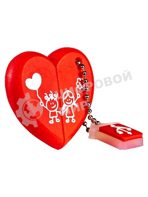 Флешка USB Smartbuy Wild Heart (SB32GbHeart), 32Gb, USB 2,0, R/W 25/15, красное Сердце