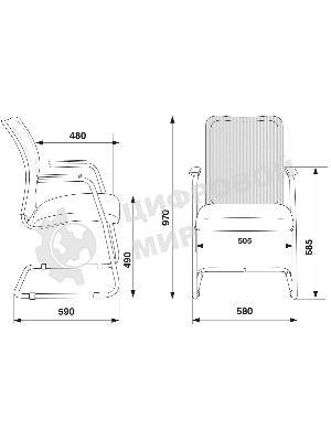 Кресло Бюрократ CH-599AV/TW-11 черный, экокожа, 120 кг, механизм качания