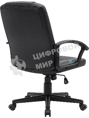 Кресло Defender PARIS черный, экокожа, 120 кг, механизм качания