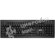 Клавиатура проводная Acer OKW120, USB, черный