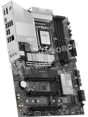 Материнская плата MSI PRO B860-P, LGA 1851, Intel B860, 4xDDR5, 4xSATA, 3xM.2, 1xPCIe 5.0 x16, 1xPCIe 4.0 x4, 2xPCIe 4.0 x1, 1xHDMI, 1xDP, 1xUSB-C, 1x 5Gb LAN, 2xUSB-A 3.2 Gen 2, 2xUSB-A 3.2 Gen 1, 4xUSB-A 2.0, 3x3.5 мм, 7.1, ATX