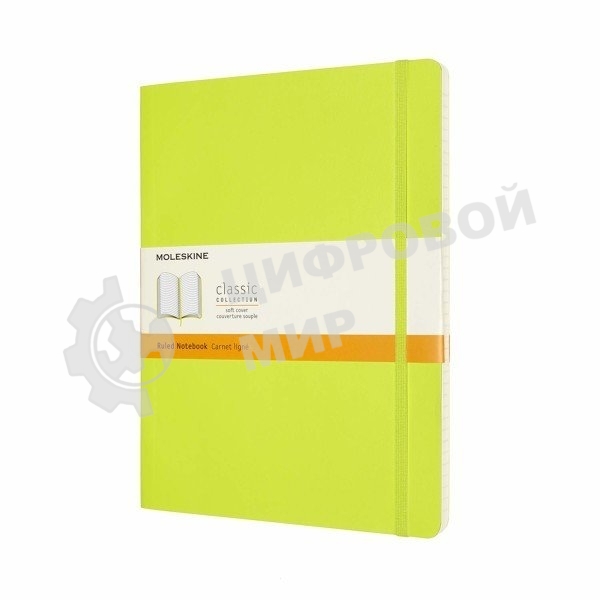 Блокнот Moleskine Classic XL,192 страниц, лаймовый, в линейку