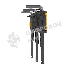 Набор шестигранных ключей с шаром удлиненных Deli DL232209H 9 шт Материал CR-V. Спецификация: 1,5,2,2,5,3,4,5,6,8,10мм, пластиковый держатель