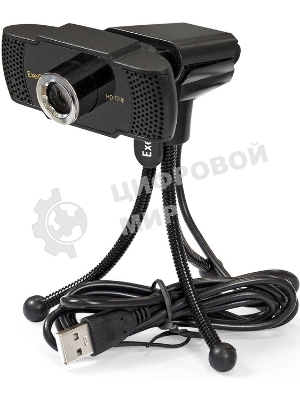 Веб-камера ExeGate BusinessPro C922 HD 1280x720, 30 кадр/с, USB Type-A, микрофон (шумоподавление), универсальное крепление, штатив в комплекте