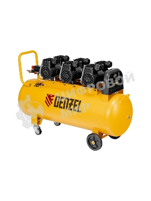 Компрессор безмасл. малошумн. Denzel DLP-4500/150, 4,5 кВт, 3х1,5 кВт,150 л, 2850 об/мин,750 л/мин