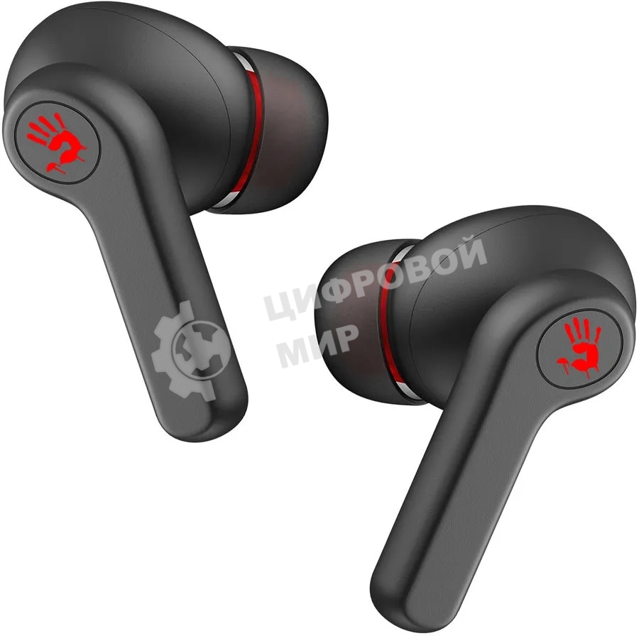 Наушники TWS A4Tech Bloody M30 черный/красный, внутриканальные, Bluetooth, до 22 ч