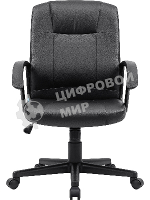 Кресло Defender PARIS черный, экокожа, 120 кг, механизм качания