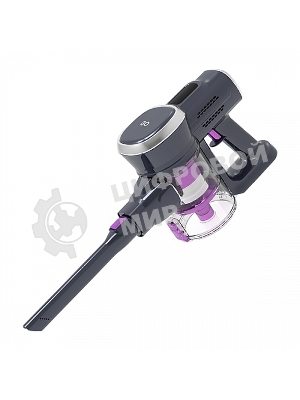 Пылесос вертикальный BQ VCA0201H фиолетовый/серый, питание от аккумулятора, 110 Вт, уборка сухая, пылесборник 0.6 л, работа от АКБ max 40 мин