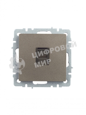 Розетка компьютерная IEK BRITE РК10-БрШ RJ45 кат.5E шампань