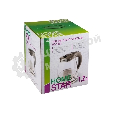 Чайник электрический Homestar HS-1052 1,2 л, стекло/пластик черный