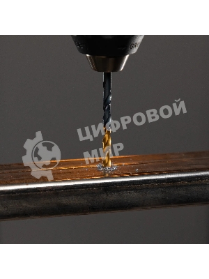 Сверло по металлу Denzel 3,2 мм, HSS-Tin, Golden Tip, 10 шт.