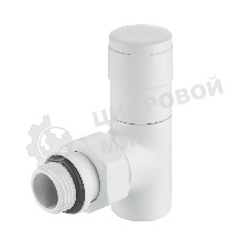 Набор дизайн-вентилей Royal Thermo PIANO, угловой (белый) 1/2