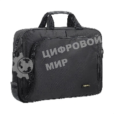 Сумка для ноутбука ExeGate EX264611RUS Office F1596 Black, черная, полиэстер, для ноутбуков до 15.6