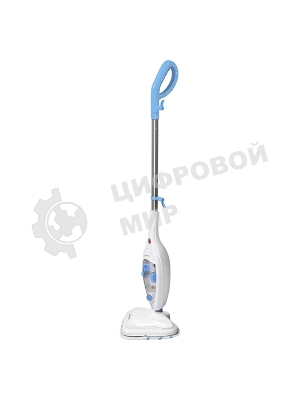 Паровая швабра Blackton Bt SM1114 White-blue, Мощность 1300 Вт, 2 в 1. Вертикальная и компактная, Резервуар для воды 300 мл, Время неприрывной работы до 20 минут, Быстрая и эффективная очистка всех типов полового покрытия: паркет, линолеум, плитка, Уничтожение до 99,9% бактерий и микробов, Поворотная щетка, 12 насадок в комплекте, Вертикальная парковка, Быстрый нагрева 20 секунд