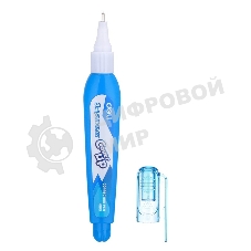 Ручка корректор Deli EH10590 голубой, корпус белый 3мл, дисплей картонный