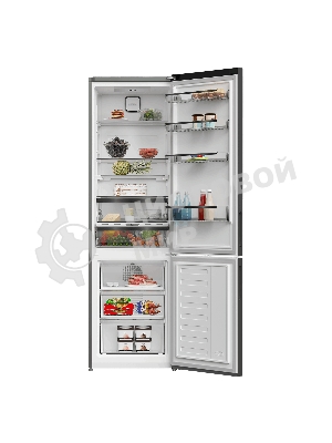 Холодильник Hotpoint HDKP 8201I DX нержавеющая сталь двухкамерный 257/100л морозилка снизу, No Frost