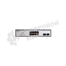 Коммутатор неуправляемый PoE ORIGO Unmanaged Switch 8x1000Base-T PoE, 2x1000Base-X SFP, PoE Budget 120W, 19