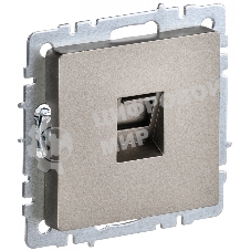 Розетка компьютерная IEK BRITE РК10-БрШ RJ45 кат.5E шампань