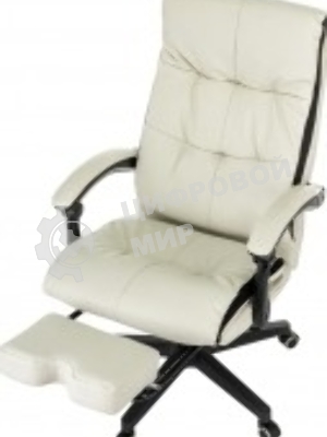 Кресло Бюрократ CH-824MSG-BF слоновая кость, экокожа