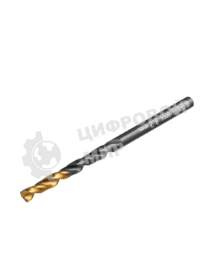 Сверло по металлу Denzel 3,2 мм, HSS-Tin, Golden Tip, 10 шт.