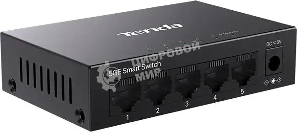 Коммутатор облачный управляемый Tenda TEG2205D 5x1 Гбит/с, настольный, металлический корпус